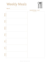 Load image into Gallery viewer, 2023 Retro Monthly Calendar/ Weekly Meal Planner