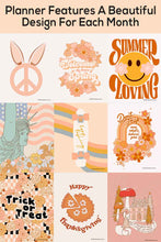 Load image into Gallery viewer, 2023 Retro Monthly Calendar/ Weekly Meal Planner