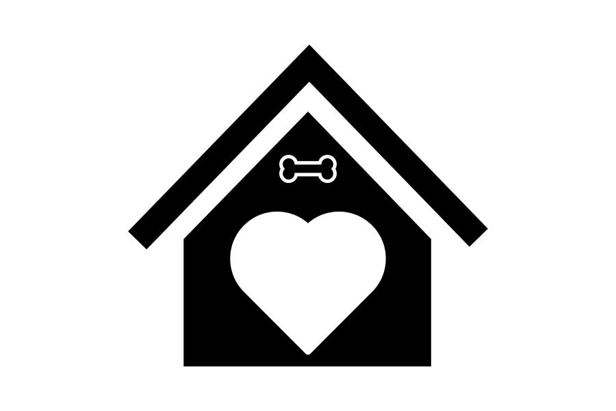 Dog House With Heart Shape