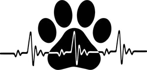 Dog Paw With Heart Beat
