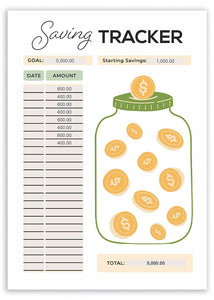 Free Savings Tracker PDF and PNG