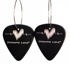 Groupie Love Black Silver Single Earrings