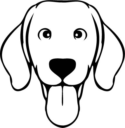 Labrador Cartoon Face – Frugal Fitz Designs