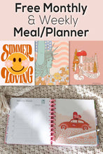Load image into Gallery viewer, 2023 Retro Monthly Calendar/ Weekly Meal Planner
