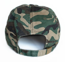 Load image into Gallery viewer, USA Embroidered Distressed Woodland Camo Vintage Baseball Hat
