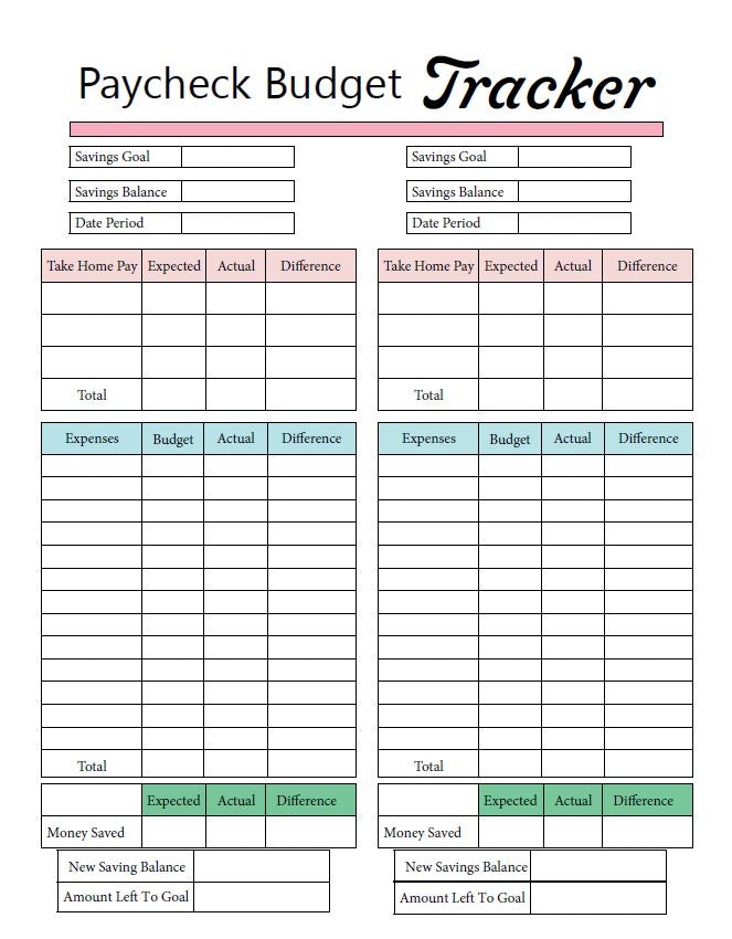 Write In Printable Budget Tracker PDF – Frugal Fitz Designs for Free Printable Budget Worksheet Pdf
